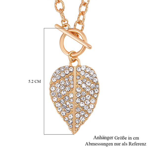 Wei&szlig;e Kristall-Halskette, 56 cm image number 4