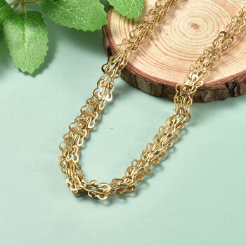 Halskette, ca. 60+5 cm in 316L Edelstahl , goldfarben