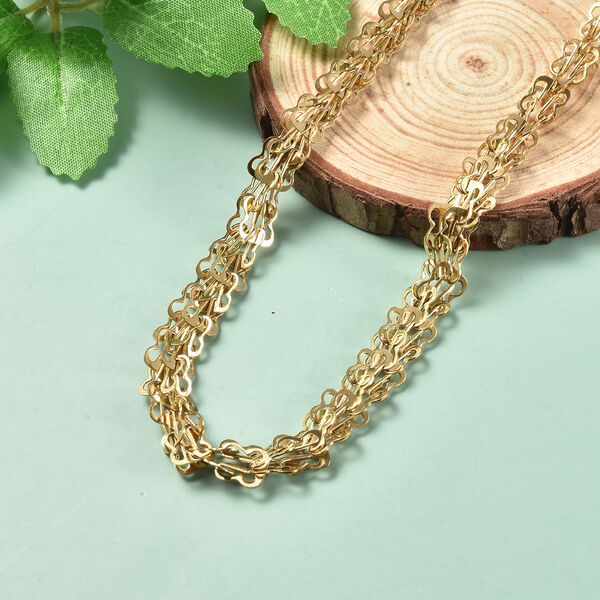 Halskette, ca. 60+5 cm in 316L Edelstahl , goldfarben image number 2