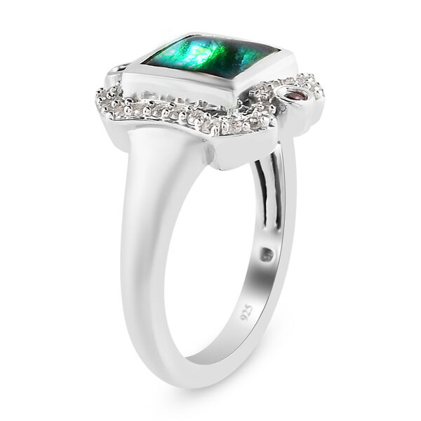 Ammolit, Zirkon und Rhodolith Granat Ring - 1,90 ct. image number 5