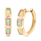 D'Joy AA Natürlicher, äthiopischer Welo Opal Ohrringe 925 Silber Gelbes Gold ca. 1.34 ct