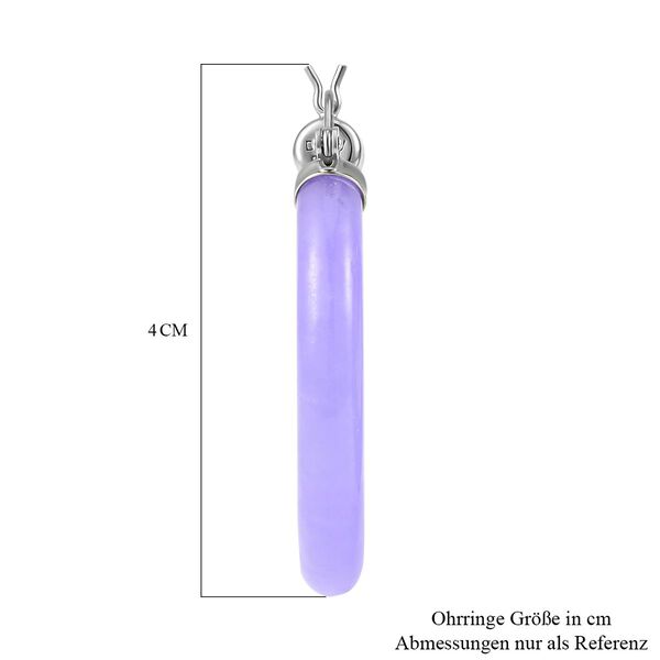 Lavendel Jade Ohrringe 925 Silber rhodiniert ca. 82.00 ct image number 4