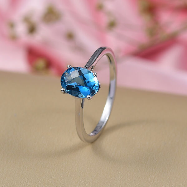 D'Joy London Blau Topas Ring - 1,47 ct. image number 1