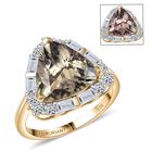LUXURIANT DIAMOND - AAA Turkizit, Lab Grown Diamant Ring 417 Gold (Gr&ouml;&szlig;e 20.00) ca. 5,50 ct
