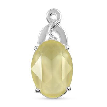 LUSTRO STELLA - &ouml;sterreichischer, gelber Kristall Solit&auml;r-Anh&auml;nger, 925 Silber platiniert ca. 5,35 ct