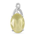 LUSTRO STELLA - österreichischer, gelber Kristall Solitär-Anhänger, 925 Silber platiniert ca. 5,35 ct