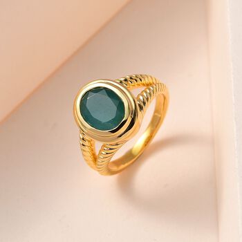 Grandidierit Ring, 925 Silber Gelbgold Vermeil, (Gr&ouml;&szlig;e 17.00) ca. 2.87 ct