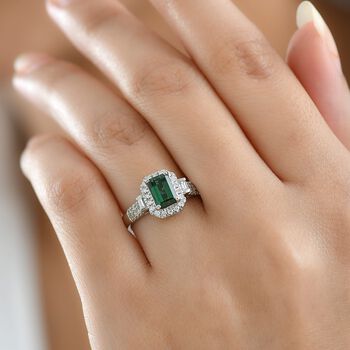 Rhapsody AAAA Santa Rosa Turmalin, Wei&szlig;er Diamant Ring 950 Platin (Gr&ouml;&szlig;e 20.00) ca. 1,61 ct