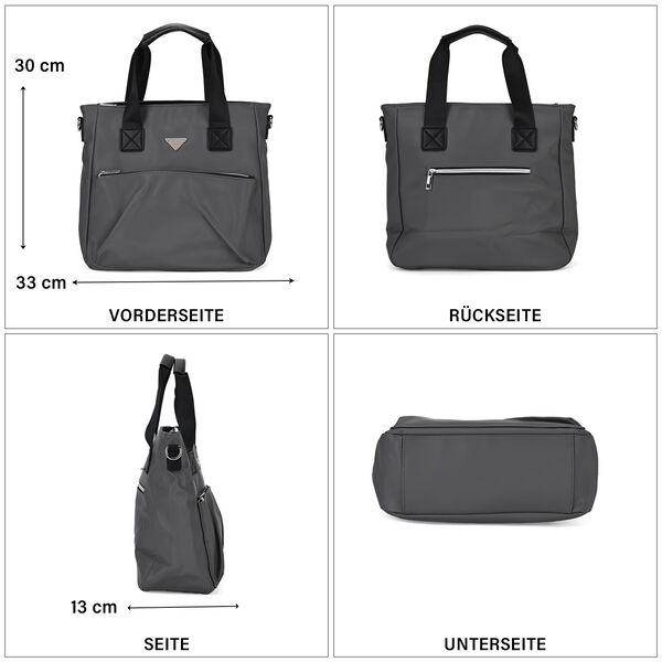 Praktischer Shopper mit verstellbarem Riemen, Schwarz image number 5