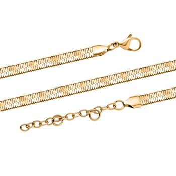 Halskette , Reiner Edelstahl, ca. 50 cm, ca. 26,50g, goldfarben