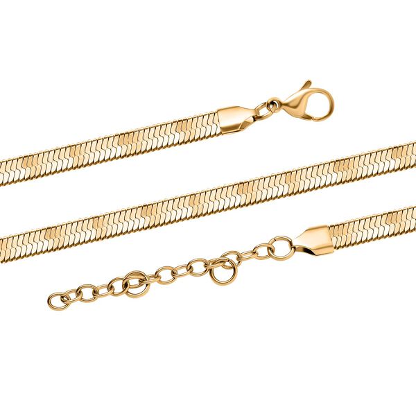 Halskette , Reiner Edelstahl, ca. 50 cm, ca. 26,50g, goldfarben image number 4