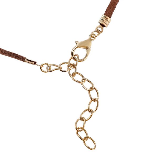 2er Set - Rosenquarz, Gr&uuml;ner Aventurin Schmuckset Messing, Reines Leder ca. 200.00 ct image number 5