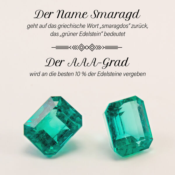 AAA Smaragd und Moissanit Ring in 375 Gold - 1,54 ct. image number 4