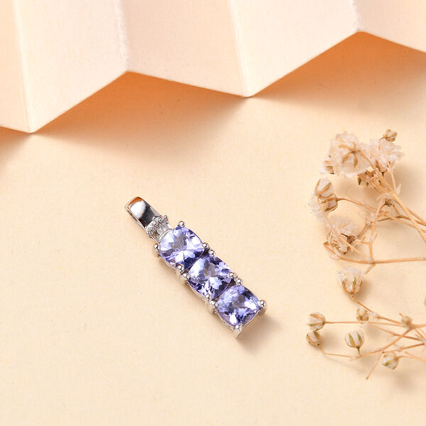 Tansanit und Diamant Anh&auml;nger - 1,76 ct. image number 2