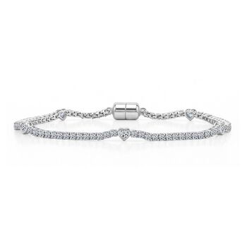 LUXURIANT DIAMOND - Lab Grown Diamant VS-EF SGL zertifiziert Armband ca. 20 cm 925 Silber rhodiniert ca. 4,00 ct.