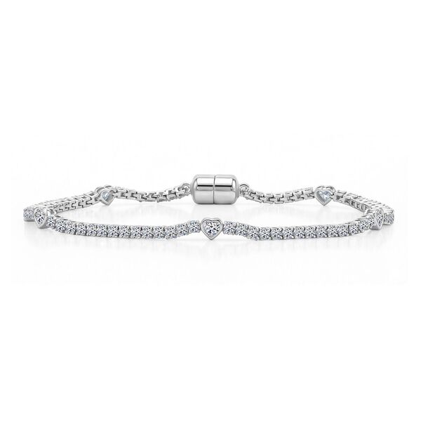 LUXURIANT DIAMOND - Lab Grown Diamant VS-EF SGL zertifiziert Armband ca. 20 cm 925 Silber rhodiniert ca. 4,00 ct.