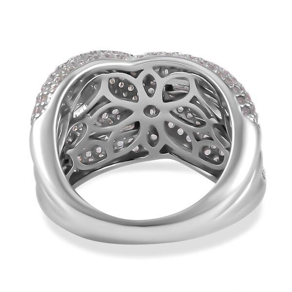 Weißer Zirkon Ring, 925 Silber rhodiniert (Größe 19.00) ca. 2.76 ct image number 6