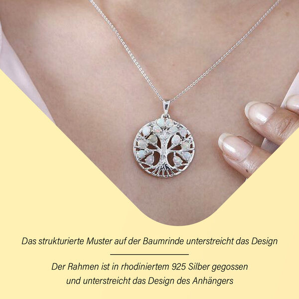 AA äthiopischer Opal-Anhänger, 925 Silber rhodiniert - 1,44 ct. image number 3