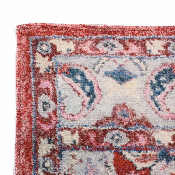 Handgefertigter Digitaldruck-Teppich, rot und weiß image number 5