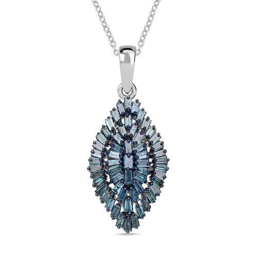 Blauer Diamant-Anhänger mit 45cm Kette - 1 ct. image number 0