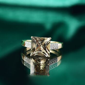 AAA Turkizit, Wei&szlig;er Diamant Ring 585 Gold (Gr&ouml;&szlig;e 17.00) ca. 4,40 ct