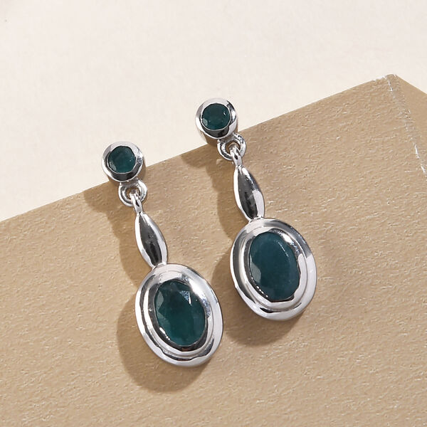 Grandidierit-Ohrringe, 925 Silber platiniert ca. 0.99 ct image number 2