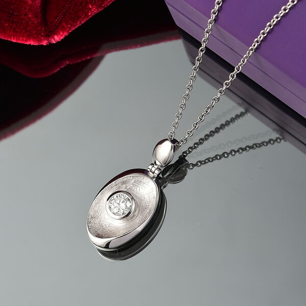 D'Joy Moissanit Schmuckset ca. 50 cm 925 Silber platiniert und 316L Edelstahl platiniert ca. 0.43 ct image number 2