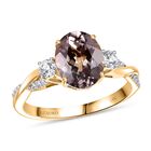 AAA Turkizit, Weißer Diamant Ring 585 Gold (Größe 19.00) ca. 3,26 ct