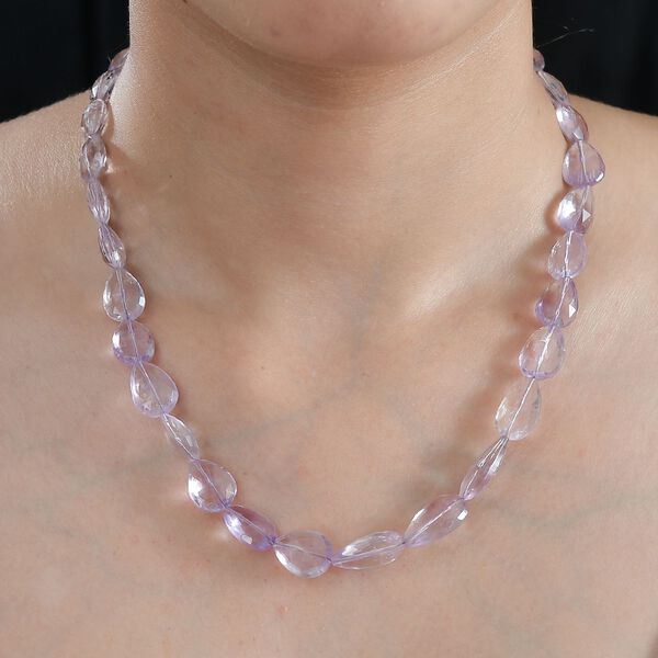 AAA Rosa Amethyst Halskette, 45 cm - 216 ct. image number 3