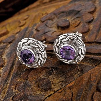 Royal Bali Kollektion - Rose de France Amethyst-Ohrringe - 1,58 ct.