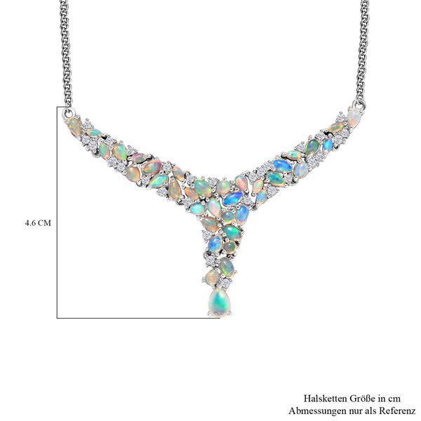 AA nat&uuml;rliche, &auml;thiopische Welo Opal-Halskette, 45 cm - 5,30 ct. image number 7