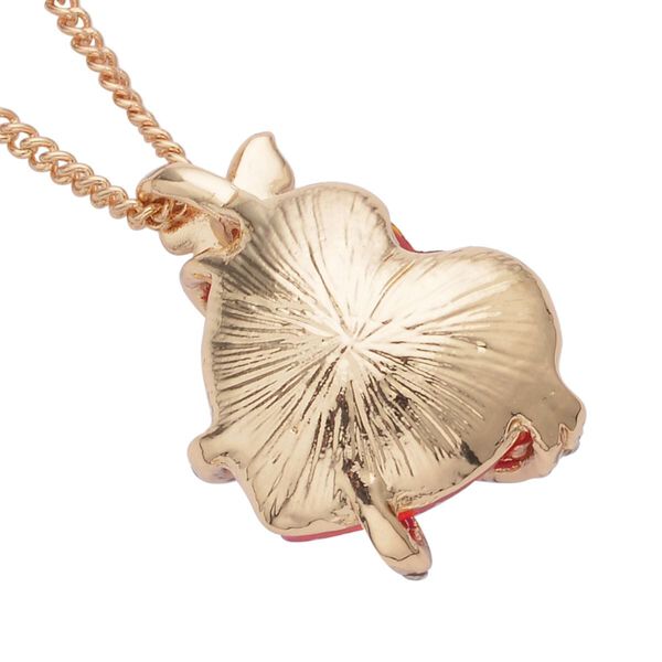 Rosa Glas und AB Kristall Schmetterlingsanh&auml;nger mit 50cm Kette image number 4