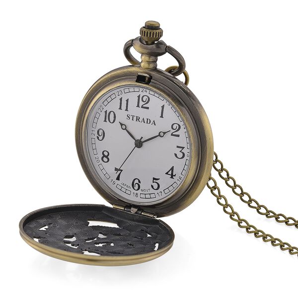 STRADA - Japanese Reines Eisen Antike Bronze Plattierung Uhren 91.4 cm ca. 45,00g image number 5