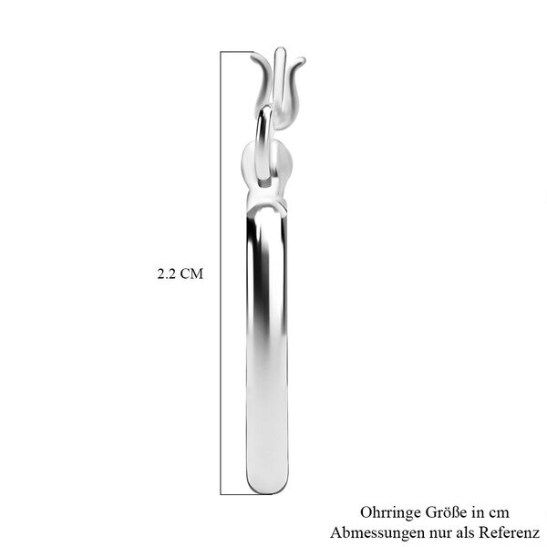 Schlichte Creolen, 925 Silber ca. 2,10g image number 4