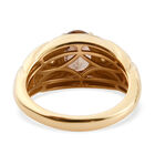 Natürlicher Jenipapo Andalusit und Zirkon Ring 925 Silber vergoldet  ca. 1,39 ct image number 5