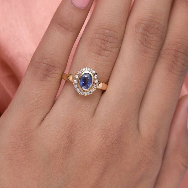 Masoala Saphir und Zirkon Ring, ca. 1,27 ct. image number 3