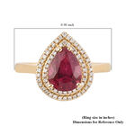 ILIANA AAA Rubellit und Diamant SI G-H Ring 750 Gelbgold (Größe 17.00) ca. 2,12 ct image number 4
