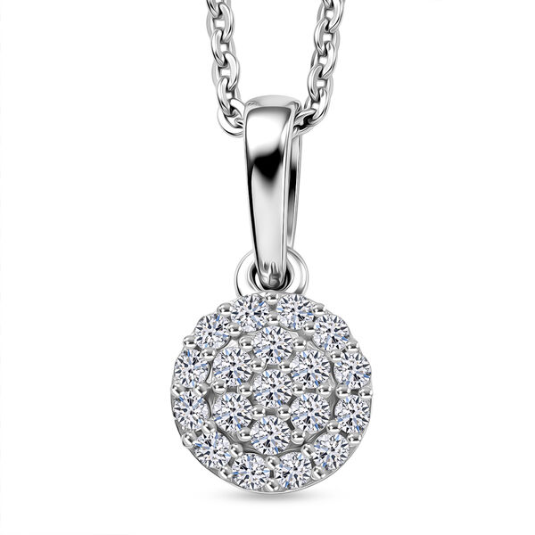 LUXURIANT DIAMOND - Lab Grown Diamant SI-GH Schmuckset ca. 50 cm 925 Silber Rhodiniert ca. 0.15 ct