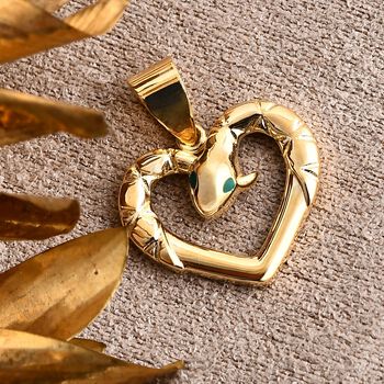 Royal Bali Kollektion - Schlangen Herz Anh&auml;nger in  375 Gold