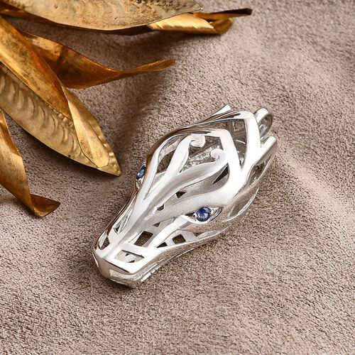 Blauer Saphir Anhänger 925 Silber ca. 0,16 ct. image number 1