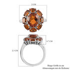 Madira Citrin Ring 925 Silber Platin-Überzug image number 6