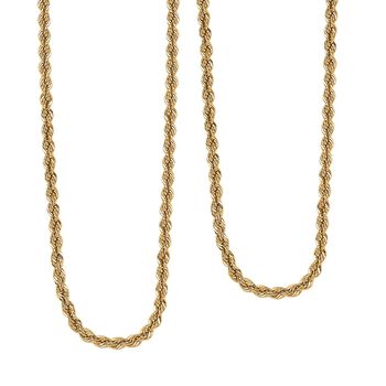 Kordelkette in 916 Gold, 56cm