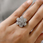 Diamant Rosen Ring 925 Silber platiniert  ca. 1,00 ct image number 2