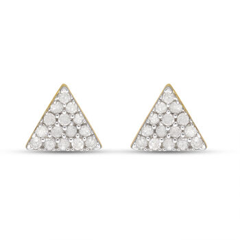 Diamant Ohrstecker 925 Silber vergoldet ca. 0,20 ct