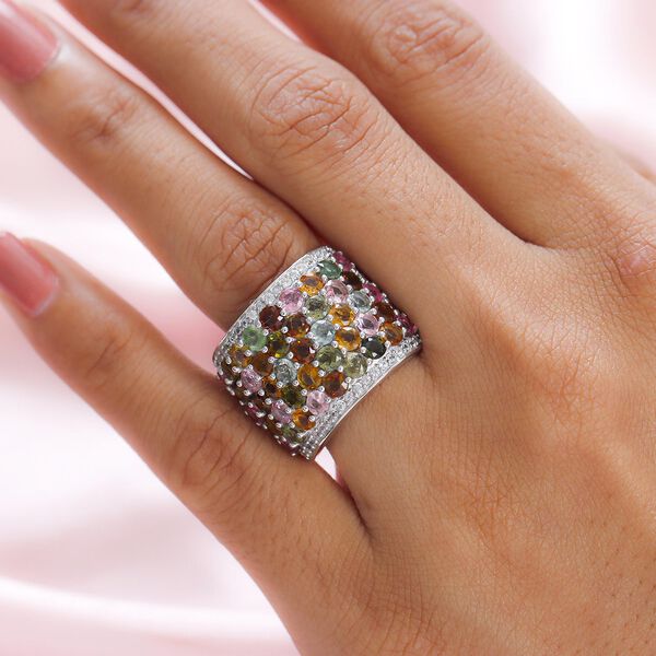 Mehrfach-Turmalin und Zirkon-Ring image number 3