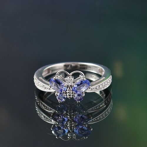 Tansanit und Zirkon Ring  - 0,86 ct. image number 1