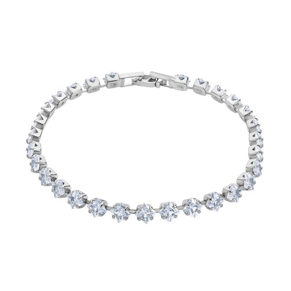 Weißer Zirkonia Schmuckset Nickelfreies Messing image number 5