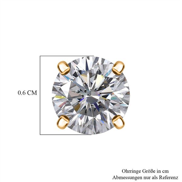 J Francis gefertigt mit SWAROVSKI- Swarovski Zirkonia Ohrringe, 925 Silber rosévergoldet image number 6