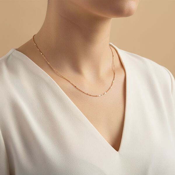 925 Silber vergoldet Kette ca. 45 cm image number 3