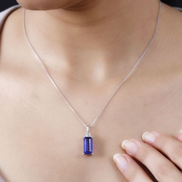 Tansanit-Farbe Quarz und Zirkon Anhänger - 4,68 ct. image number 3